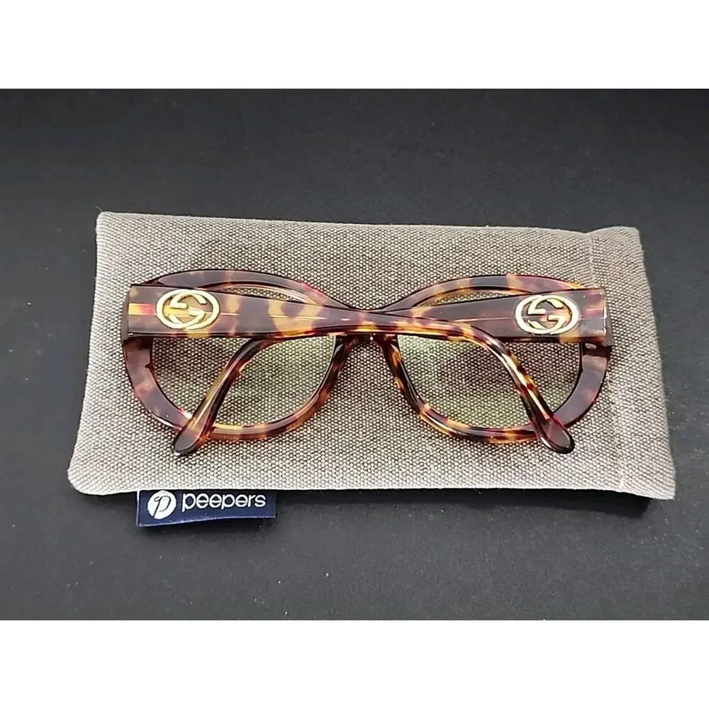 Gucci Tortoise Shell Butterfly Women Eyeglasses 02Y 56*18 Reading GG 2171/N/S
